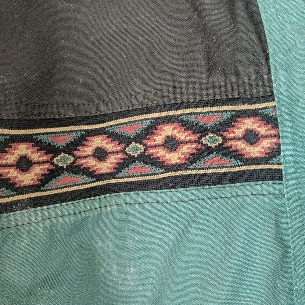 Canyon Guide Outfitters Aztec Blanket Lined Bomber Jacket Men Large USA Vintage
